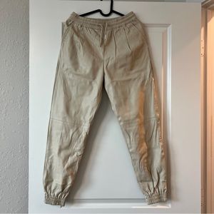 Zara Cream Leather Pants